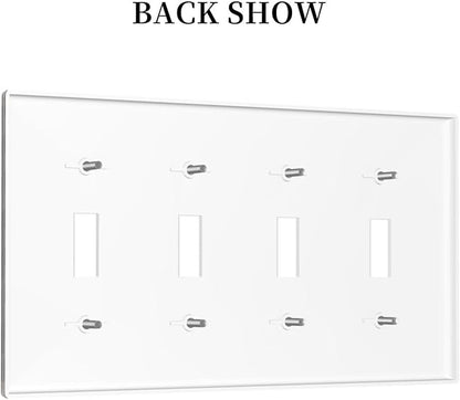 Decorative Art Light Switch Covers Elegant Rose Bouquet Art Quad Toggle 4 Gang Wall Plate Switch plate Electrical Faceplate for Home Decor