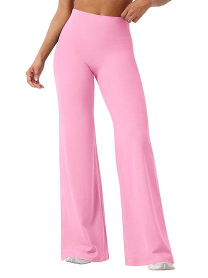 YEOREO Workout Leggings Womens No Front Seam Straight Leggings 33" High Waist Buttery Eddiy Gym Yoga Pants Bubblegum Pink S