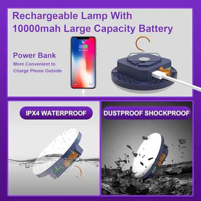 96 LED 395nm UV / 6500K Flashlight Camping Blacklight , 10000mAh Rechargeable, 3000 Lumens, Glow Lights for Party , Bedroom, Fluorescent Poster , Dog/Cat Urine ,Halloween Black Light (UV(Remote))