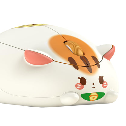 Akko Cat Theme Wireless Gaming Mouse, 2.4G GHz with a USB Receiver, Cute Optical Cordless Cartoon Mice for Computer/Laptop/Desktop/PC, Compatible with Mac/Win (Gray Mimo)