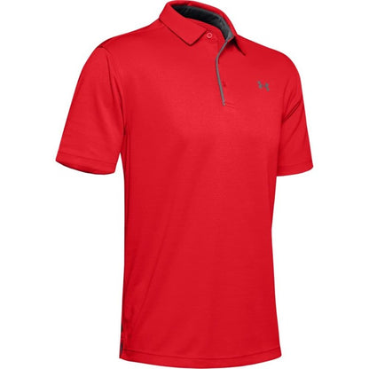 Under Armour Men's Tech Golf Polo, Red (600)/Graphite, 4X-Large Tall