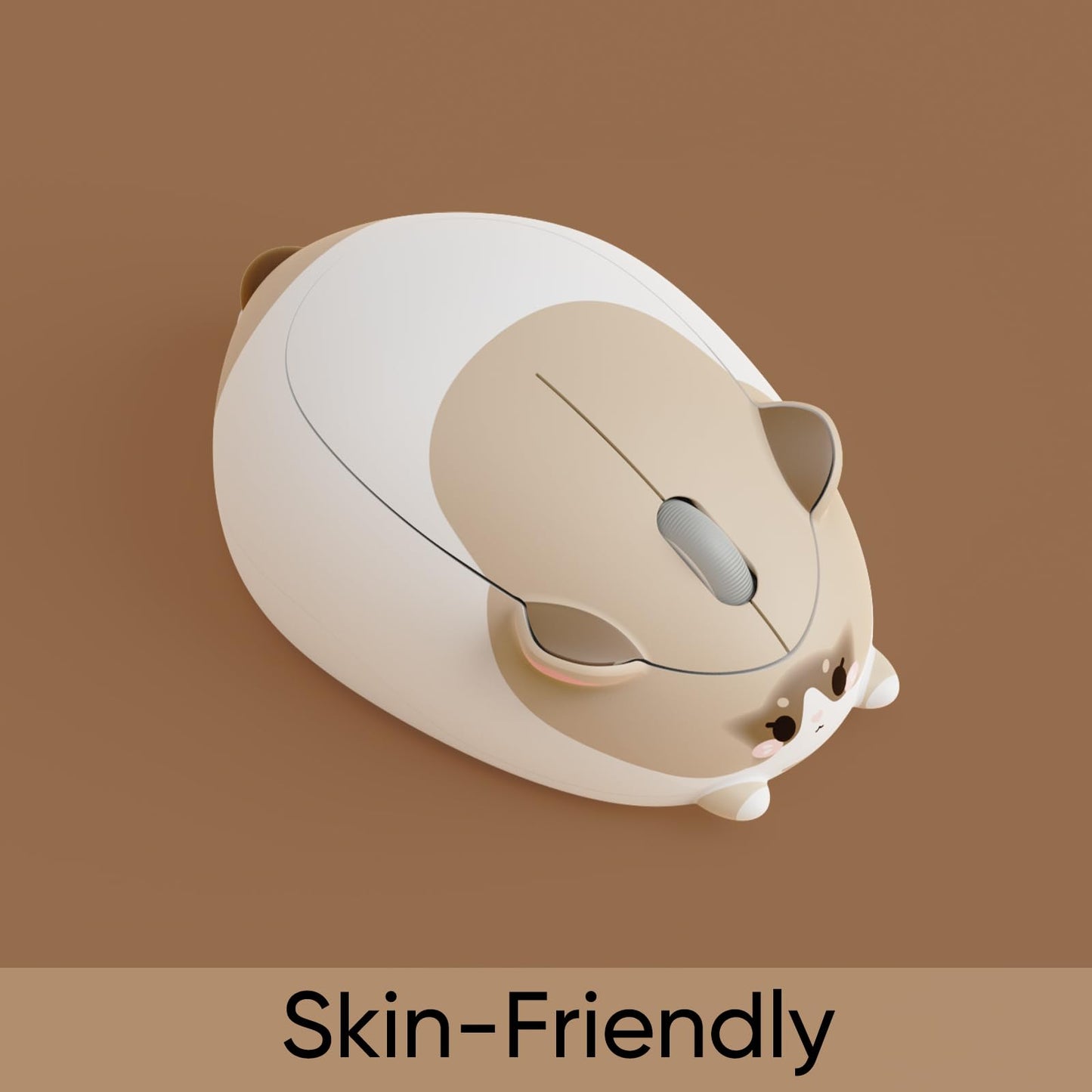 Akko Cat Theme Wireless Gaming Mouse, 2.4G GHz with a USB Receiver, Cute Optical Cordless Cartoon Mice for Computer/Laptop/Desktop/PC, Compatible with Mac/Win (Gray Mimo)