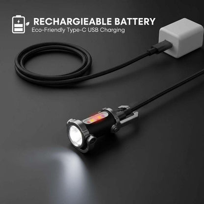 Portable Rechargeable Keychain Flashlight, 1200 Lumens Mini Key Chain Light with 7 Modes, EDC Small Flashlights Rechargeable Waterproof, Tiny LED Flashlight for Keychain Purse Pocket for Men Women