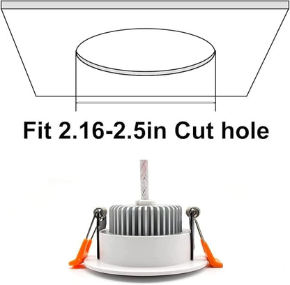 YGS-Tech 2 Inch LED Recessed Lighting, Dimmable Downlight 3W(35W Halogen Equivalent), CRI80, 3000K Warm White Ceiling Light with LED Driver(16 Pack)