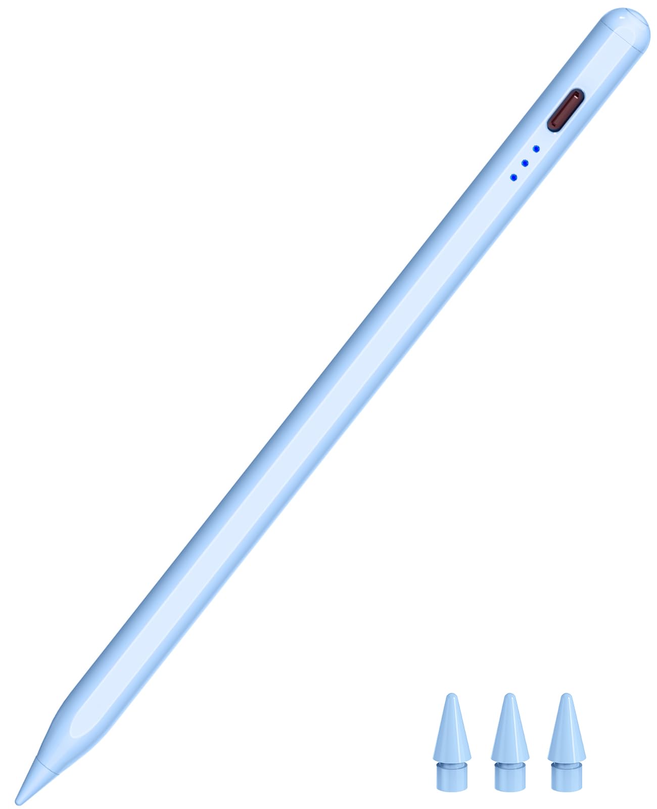 Pen for iPad 2018-2025, HATOKU 15 Mins Fast Charging Pencil 1st Gen with Tilt & Palm Rejection Compatible with iPad Air 3/4/5/M2/M3, iPad mini 5/6/7, iPad 6/7/8/9/10/11, iPad Pro 11"/12.9"/M4 (Blue)