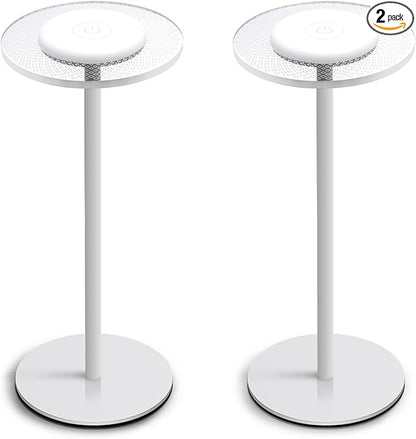 LOFTEK Cordless Table Lamps Set of 2 - Rechargeable Color Changing Portable Desk Lamps with Adjustable Height for Restaurants, Bars, Outdoor Party, Camping