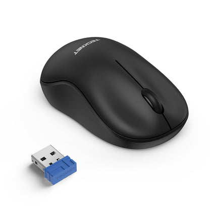 TECKNET Wireless Mouse for Laptop, 2.4G Silent Computer Mouse Quiet Click with 5 DPI Levels,Contoured Grip,Small Portable 30 Months Battery Cordless Mice for PC, Chromebook, Mac - Pink