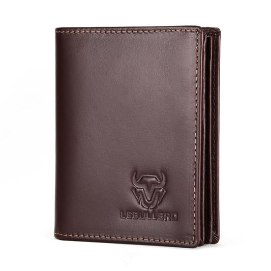 LEBULLBRO Leather Wallet for Mens Bifold Wallet RFID Blocking Large Capacity Purse Credit Card Holder for Men with 15 Card Slots (Coffee)
