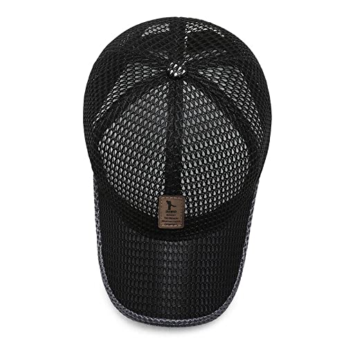 FASHIXD Summer Mesh Baseball Cap for Men Women Trucker Hat Outdoor Sports Running hat (1-Dark Gray)