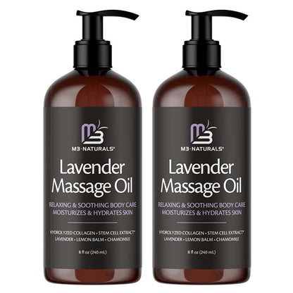 M3 Naturals Firming Body Massage Oil with Collagen & Stem Cell – Helps Smooth The Appearance of Cellulite & Improve Skin Texture – Refreshing Aromatherapy Body Oil for Legs & Full Body – 16 Fl Oz