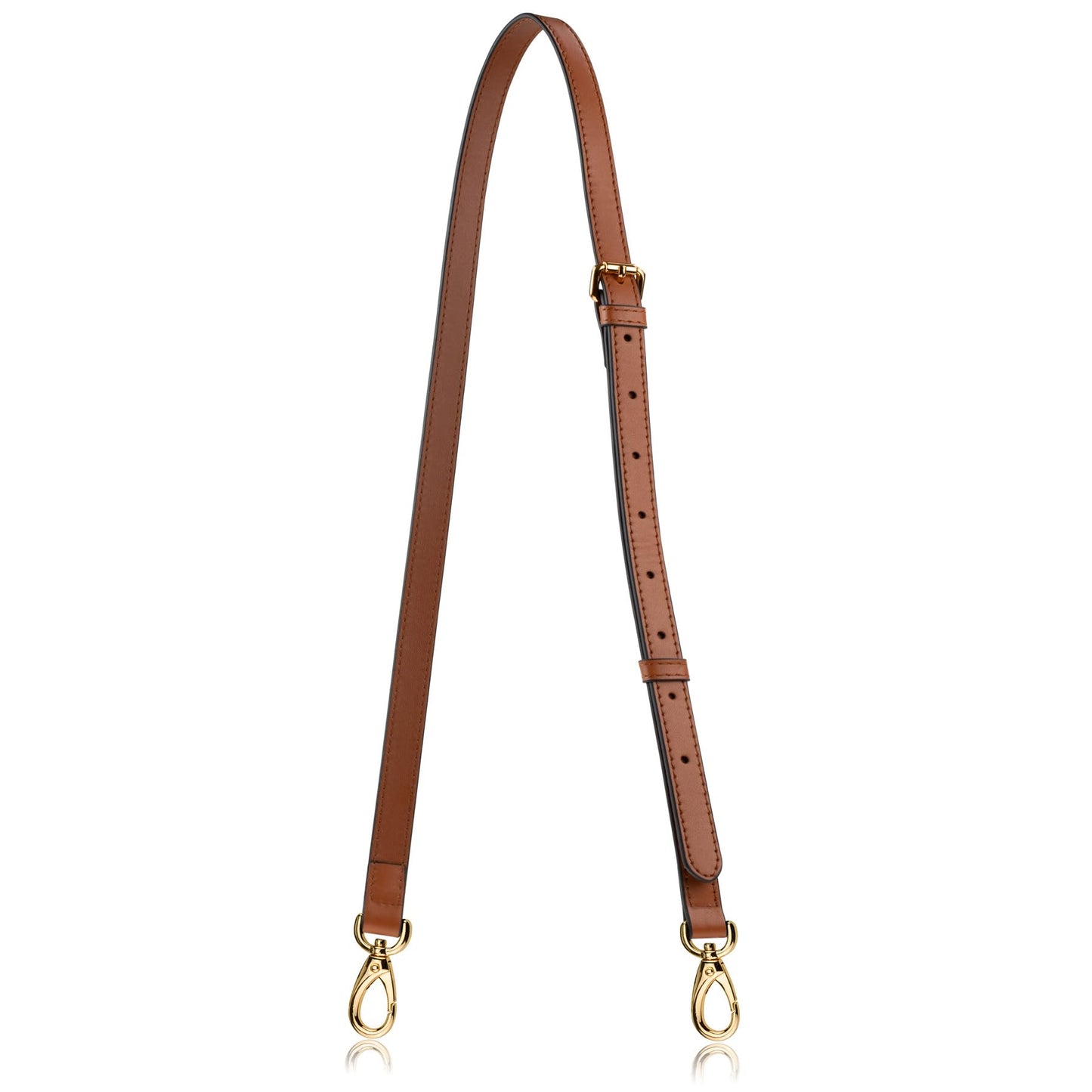 Allzedream Genuine Leather Purse Strap Replacement Crossbody Handbag Long Adjustable (Brown)