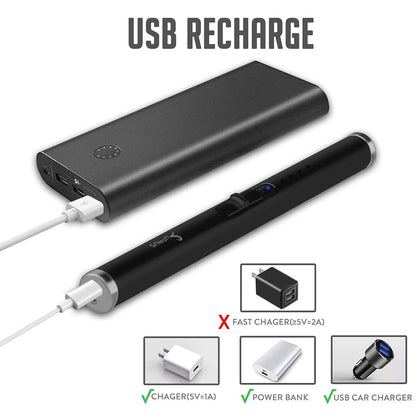 SUPRUS Lighter Electric Candle USB Type C Rechargeable Lighter with Upgraded LED Battery Display Safety Switch Flameless Plasma Windproof for Cooking BBQs Fireworks