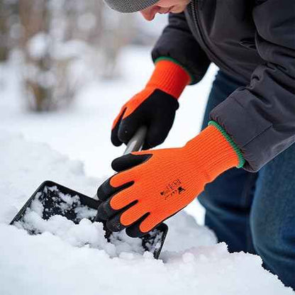 G & F Products Winter Gloves for outdoor cold weather Double Coated Windproof texured Plam and Fingers Acrylic Terry inner keep hands warm at -58F, 12 Pairs X-Large 1528XL, Orange (1528XL-DZ)