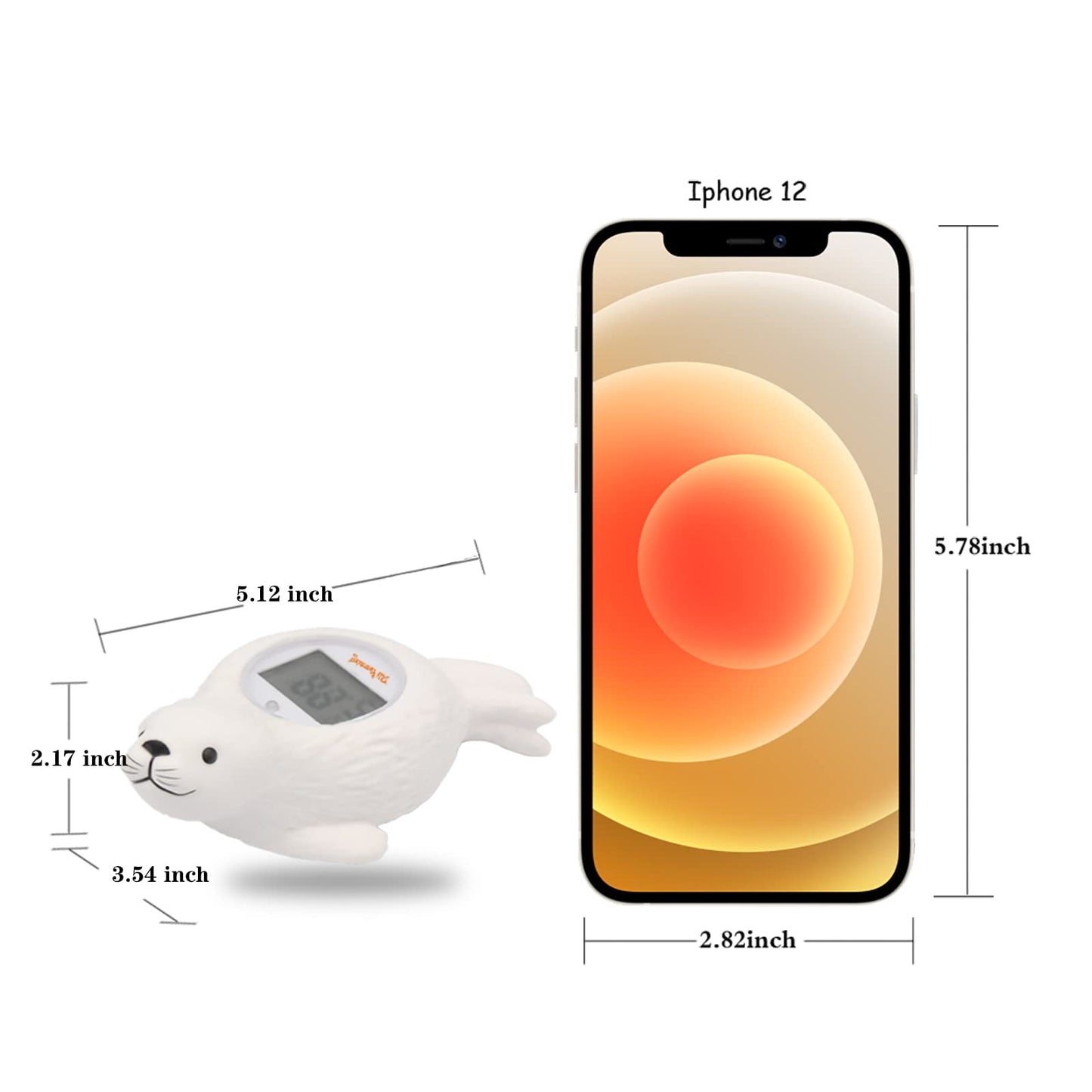 Doli Yearning Upgarde Digital Baby Bath LCD Thermometer |Kids' Bathroom Safety Products|Water Thermometer Infant Seal Shape|Floating Toys Temperature