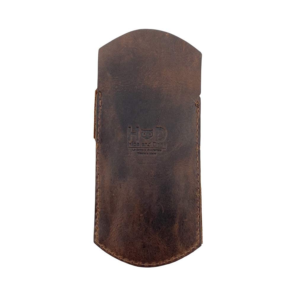 Hide & Drink, Durable Leather Pocket Protector Pencil Pouch Classy Glasses Work Essentials Pen Holder Handmade:: Bourbon Brown