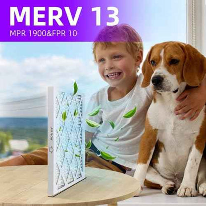 20x23x1 (6-Pack) MERV 13 Pleated Air Filter (Actual Size: 19.75"x22.75"x0.75") MPR 1900 & FPR 10, Furnace Air Filters,20x23x1 air filter