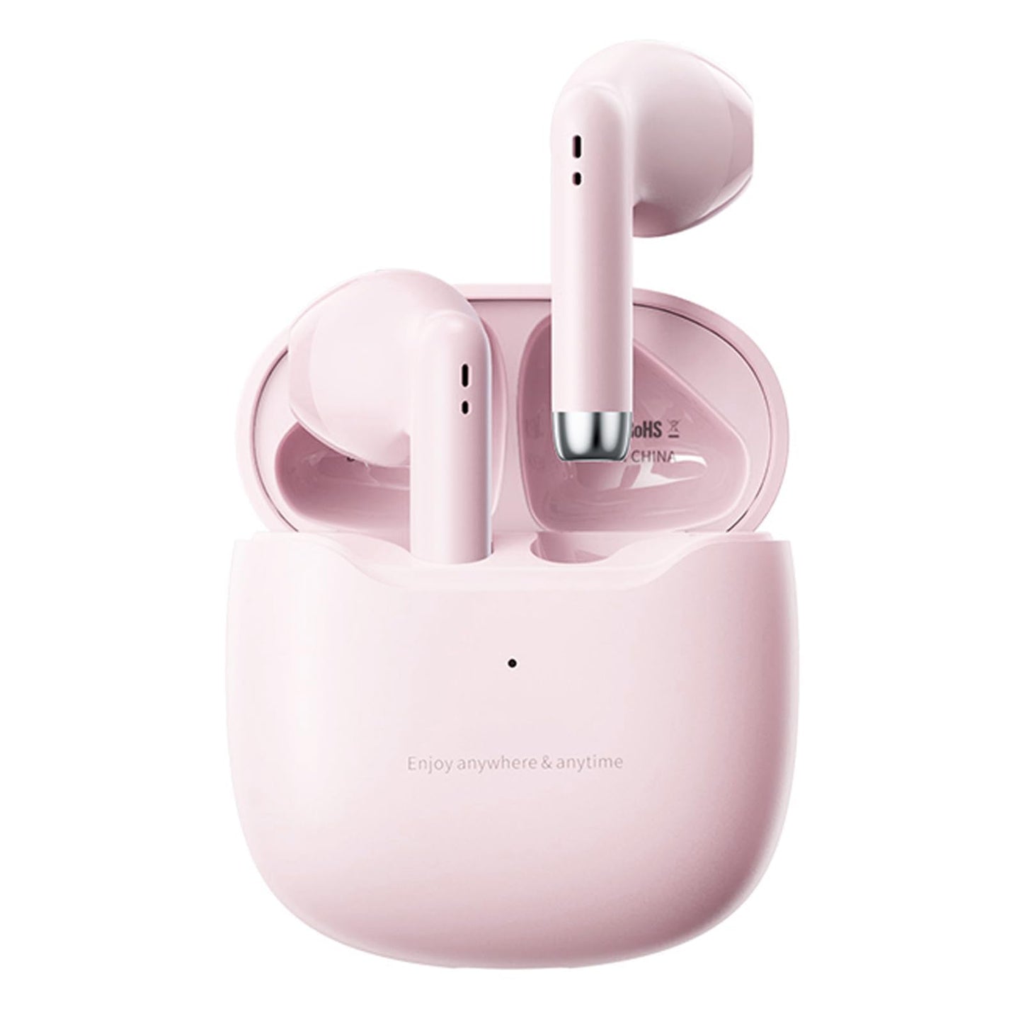 Pink True Wireless Earbuds Bluetooth 5.3 with Microphone for Working Out Noise Canceling Blue Tooth Ear Buds Deep Bass TWS Wireless Earphones with Charging Case in Ear Headphone for iPhone Android