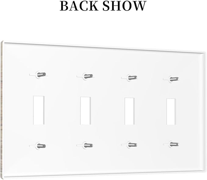 Anchor Nautical Vintage Map 4 Gang Decorative light switch plate Quad Toggle Wall Plate Covers Switchplate Electrical Faceplate for Office Livingroom Home Decor