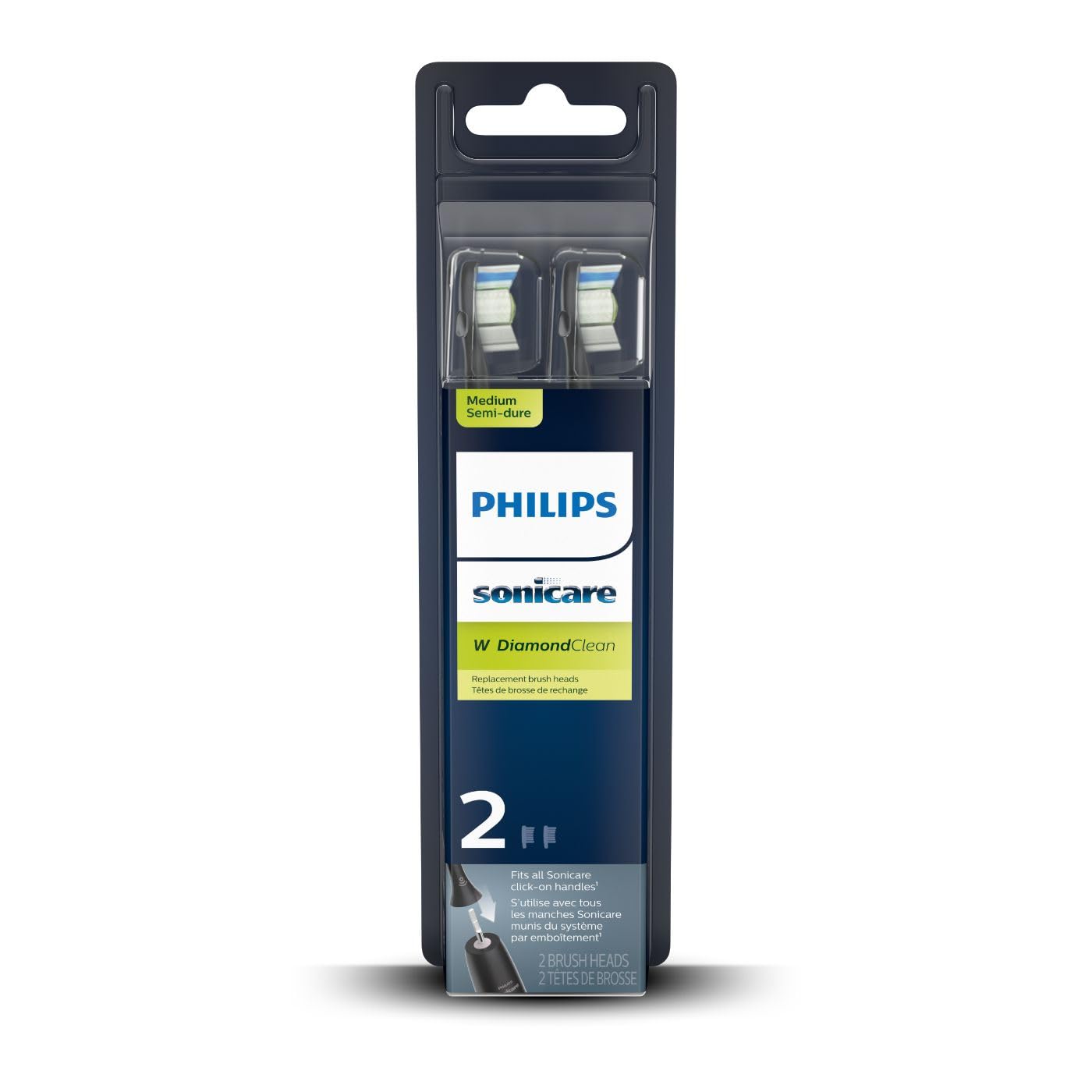 Philips Sonicare W DiamondClean - Genuine Replacement Electric Toothbrush Heads, White, 4 Pack One Year Supply, HX6064/65
