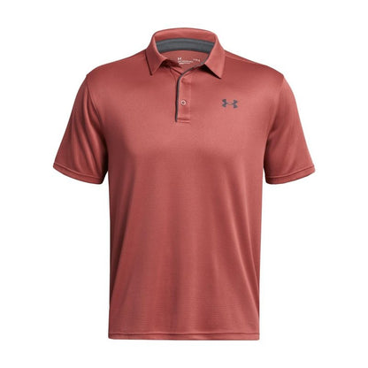 Under Armour Men's Tech Golf Polo, (611) Sedona Red / / Pitch Gray, 4X-Large