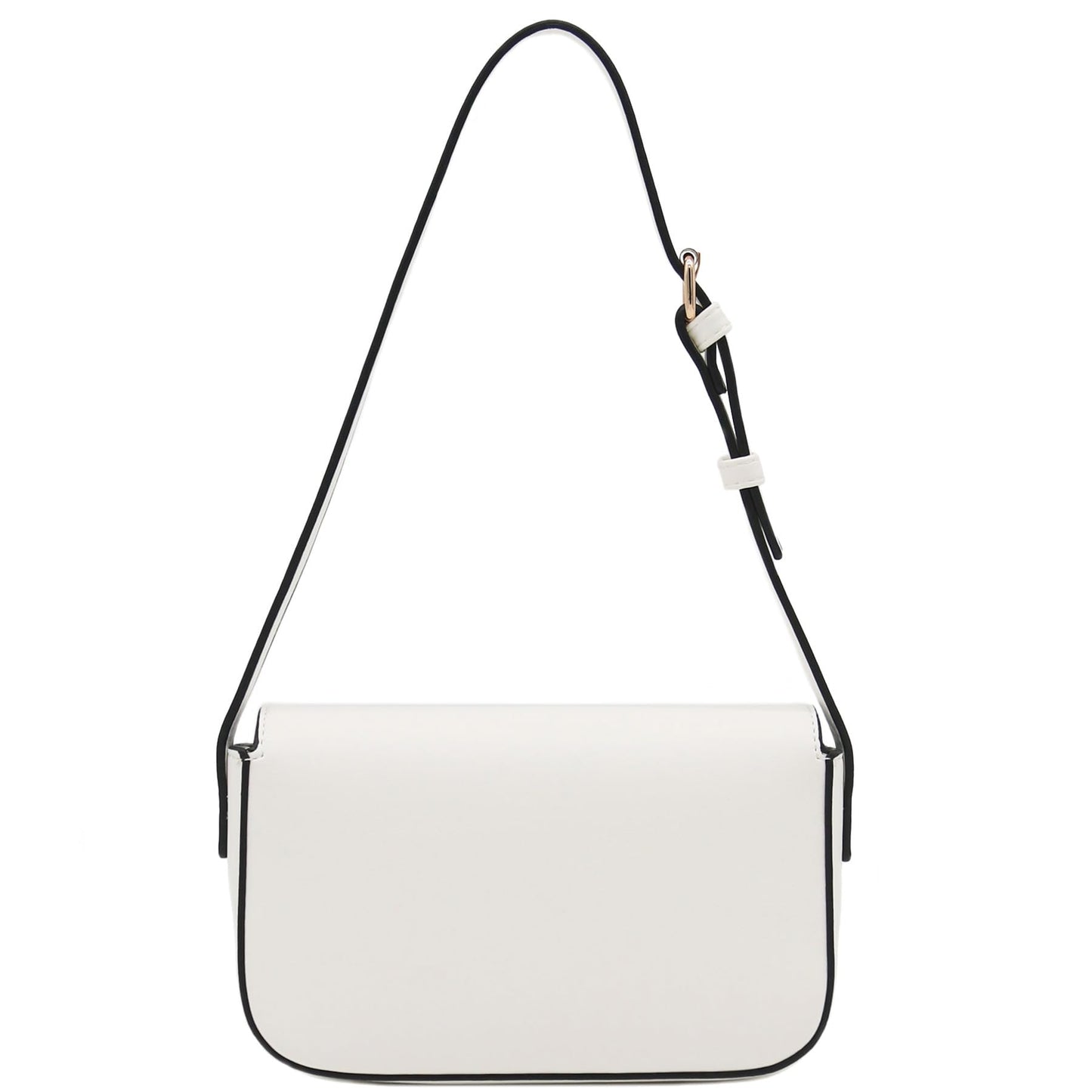 Mini Classic Rectangular Flap Purse Underarm Shoulder Bag (White)