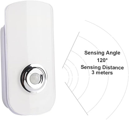 3-in-1 LED Night Light with Motion Sensor & Flashlight, Rechargeable Emergency Light, Auto Sensing Portable Wall Mount - White