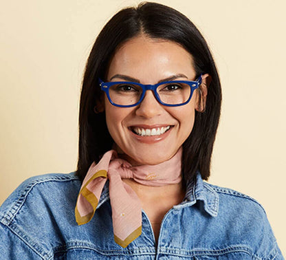 Peepers by PeeperSpecs Clark Blue Light Blocking Reading Glasses, Blue +2.50