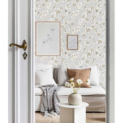 17.3" x 78.7" Floral Peel and Stick Wallpaper Removable Wallpaper Peel and Stick for Bedroom Cabinets and Kitchen Countertop Thicken