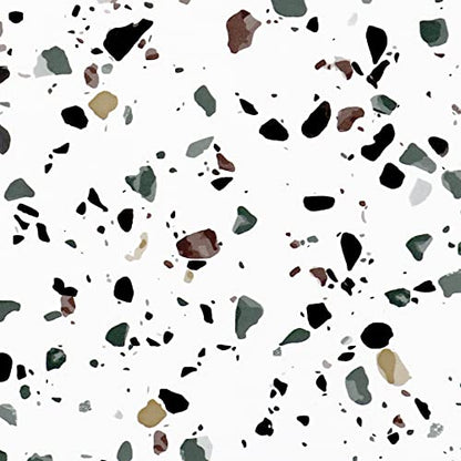 Terrazzo Contact Paper Peel and Stick Wallpaper Modern Granite Contact Paper for Countertops Waterproof Kitchen Self Adhesive Matte Thick Bathroom Countertop Stick Paper Vinyl Removable Shelf Liner