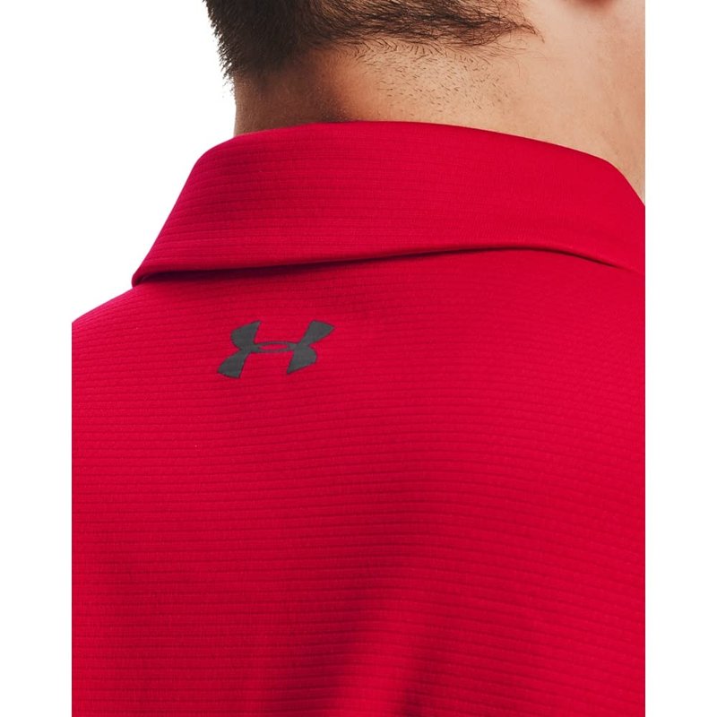 Under Armour Men's Tech Golf Polo, Red (600)/Graphite, Medium Tall
