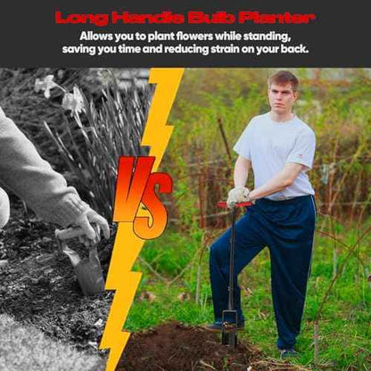 Long Handle Bulb Planter Tool, Standing Gardening Bulb Transplanter, Turf Remover Lawn Inserter - for Digging Holes