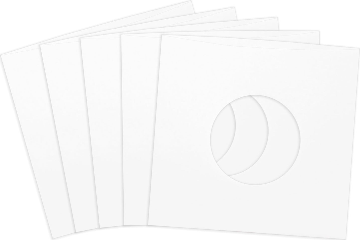 (50) Square Deal Recordings & Supplies 7 Inch Record Paper Inner Sleeves - White Archival Acid Free - #07IW - 50 Sleeves
