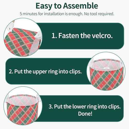 Christmas Plaid Lamp Shades Set of 2, Red and Green Diamond Pattern Linen Drum Lamp Shade with Spider Fitter for Farmhouse Table Lamps, 13" ¡¿ 13" ¡¿ 10" Christmas Decor