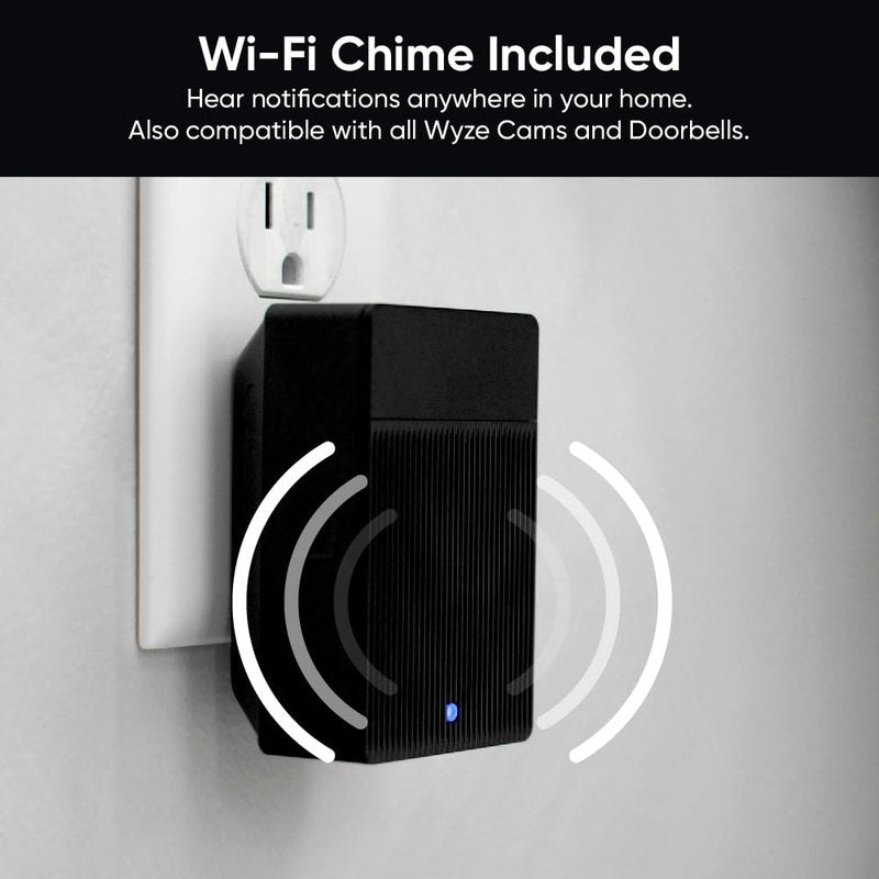 WYZE Wireless Duo Cam Video Doorbell (Chime Included), Battery Powered, 2K Full HD Video, 2 Cameras (People and Package), 2-Way Audio, Color Night Vision, Silver