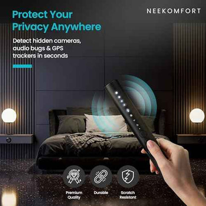 Hidden Camera Detectors and GPS Tracker Detector with RF Signal Scanner, Advanced Hidden Bug and Camera Finder, Anti Spy Bug Detector and GPS Detector for Home, Office, Car, Hotel, and Travel Security