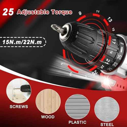 TLGREEN 138 Pcs Tool Set with 12V Cordless Drill ?Power Hand Tool Kit with Magnetic Drill Bit Set, 2-Speed Control & Fast Charging,Home Tool Kit for DIY, Repairs,Lightweight Toolbox for Men & Women
