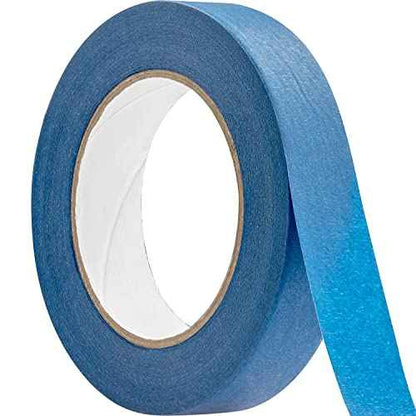 No-Residue 1 Inch, 60 Yard Blue Painters Tape 1 Pk. Easy-Tear, Pro-Grade Removable Masking Tape Great for Home, Office, Commercial Contractor. Clean, Drip-Free Painting w/Wide Crepe Paper Rolls