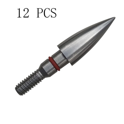Stainless Steel Archery Field Points,9/32″ 19/64″ 5/16″ 11/32″ Diameter 100/125/150/175/200/250/300 Grains,Screw in Archery Field Tips(1 Dozen 12PCS) (5/16″-100grains)