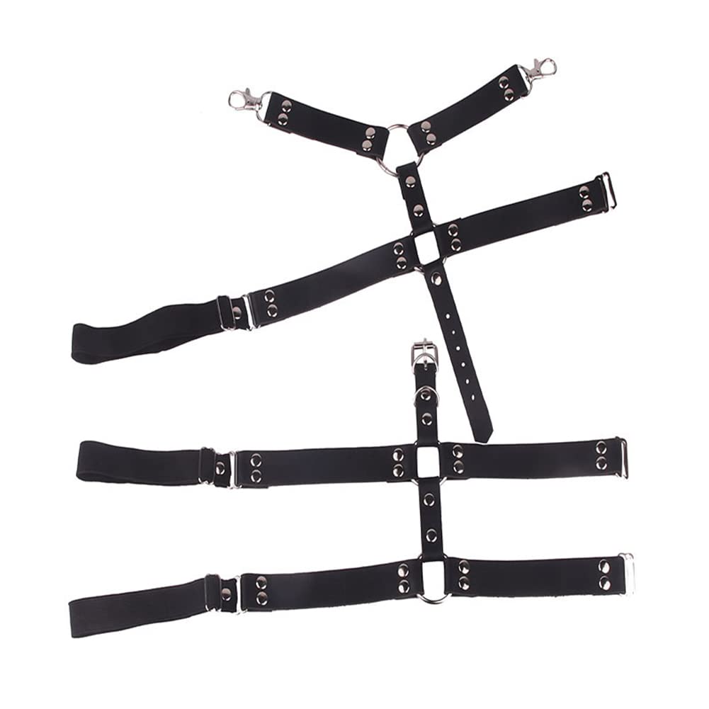 Leather Leg Harness Punk Black Garters Belts Rave Club Party Thigh Holster Leg Chain Body Jewelry for Women