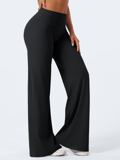 YEOREO Workout Leggings Womens No Front Seam Straight Leggings 35" High Waist Buttery Eddiy Gym Yoga Pants Black M