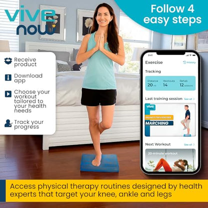 Vive Balance Pad - Foam Large Yoga Mat Trainer for Physical Therapy, Stability Workout, Knee and Ankle Exercise, Strength Training, Rehab - Chair Cushion for Adults, Kids, and Travel