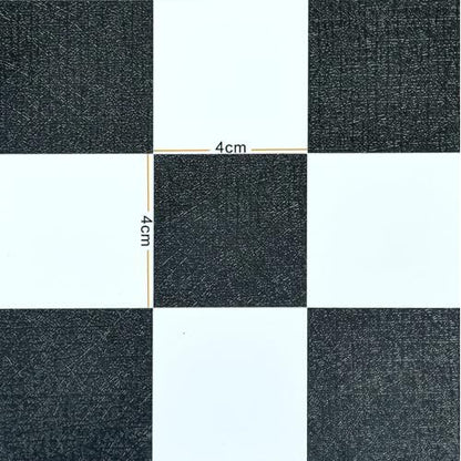 Hopeak Black and White Mosaic Peel and Stick Wallpaper Self-Adhesive Lattice Removable Decorative Wallpaper for Home Office Store Wall and Furniture Decoration 17.3 x 118 inches