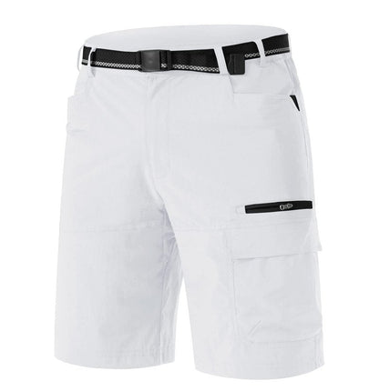 TACVASEN Mens Golf Shorts 10" Cargo Casual Dress Shorts Quick Dry Water Resistant Summer Hiking Travel Business Zipper Pockets White 36