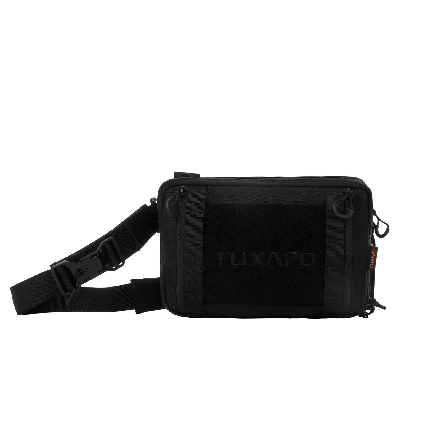 Tuxapo Tactical Shoulder Bag - Small Military Tactical Sling Backpack, Nylon EDC Bag for Hiking, Travel, & Everyday Use (Black)