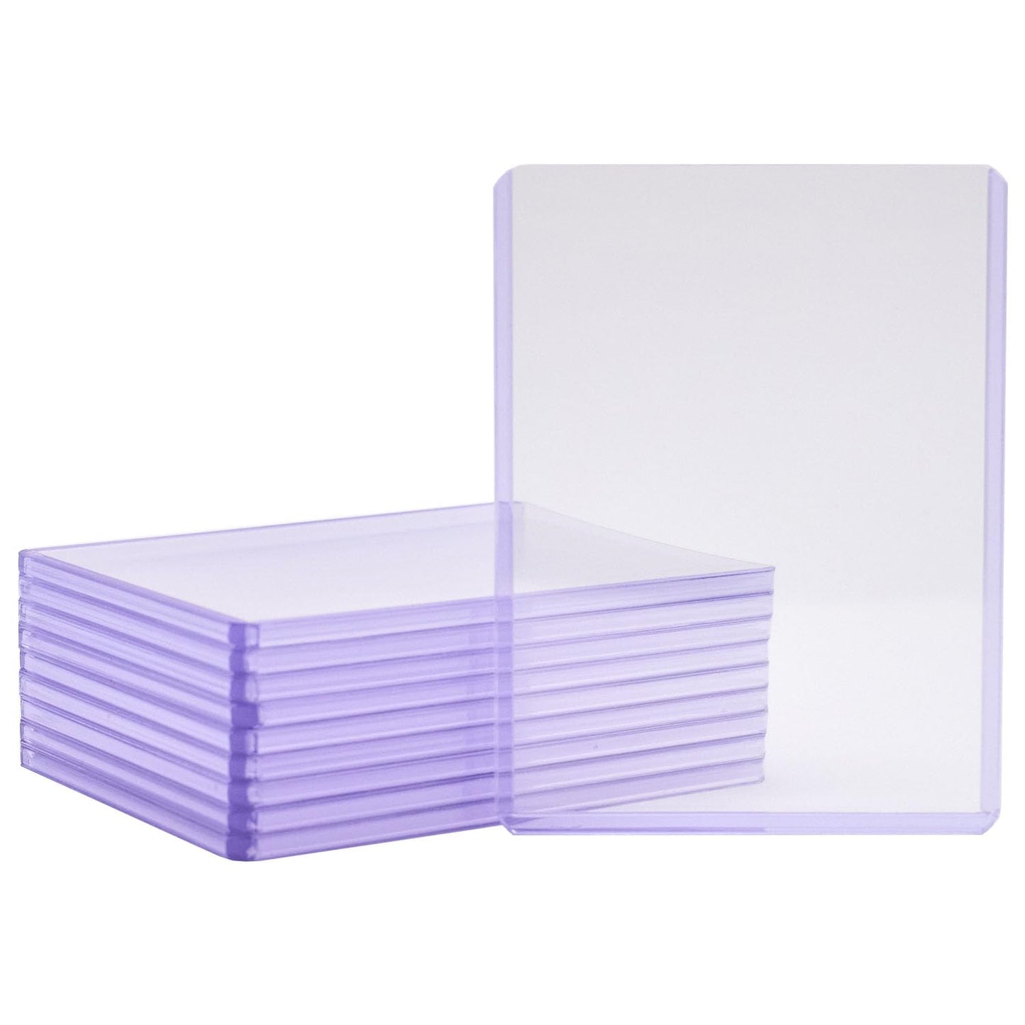 Platinum Protectors 100pt Toploaders Trading Card Protectors (10-Count) - Clear Hard Plastic Top Loader Sleeves for Autos, Refractors, etc