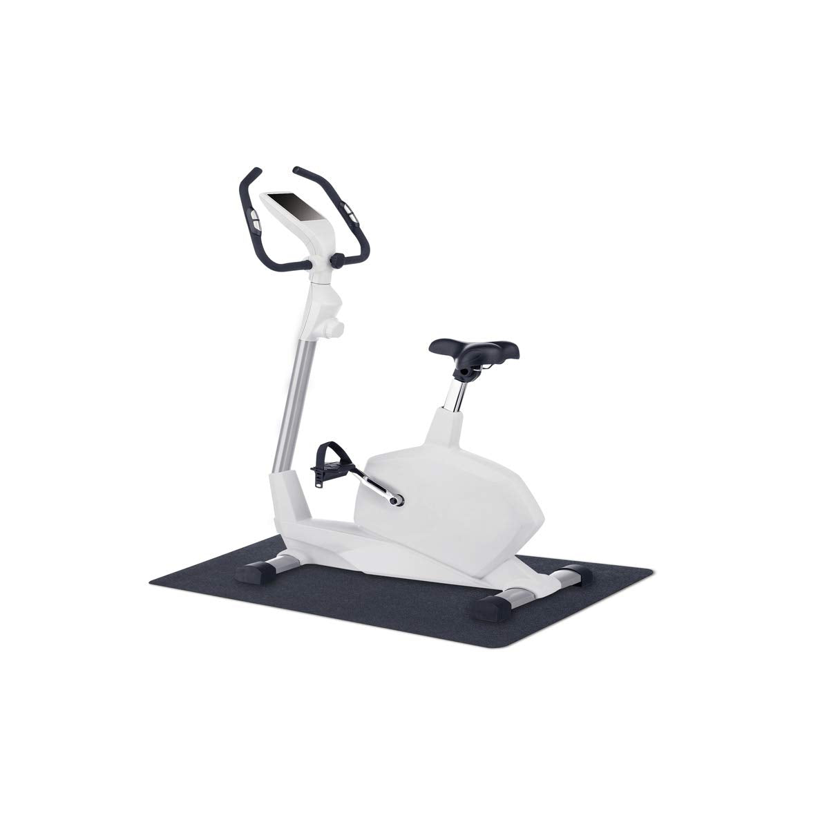 MotionTex Exercise Equipment Mat for Under Stationary Bike, Spin Bike, Exercise Bike, Treadmill, Fitness Equipment, Home Gym Floor Protection, 24" x 48", Black
