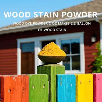 GOODTAKE Green Wood Stain Powder, Wood Dye Stain Powder That Makes Vibrant Wood, Premium Fast Dry Dark Wood Stain Powder for Crafts, Multiple Finishes - for Indoor Outdoor Wooden (Green, 2 oz)