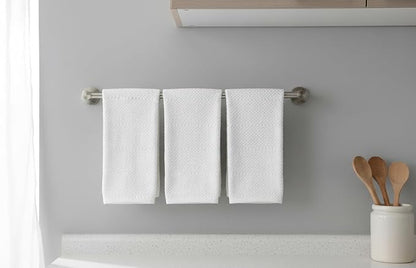Serafina Home White Kitchen Hand Dish Towels: 100% Cotton Cloth Soft Cleaning