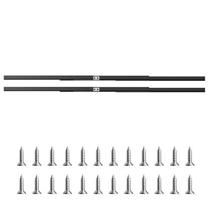 VEVOR Undermount Heavy Duty Drawer Slides, 16 24 32 40 Inch 260 lb Load Capacity Full Extension Ball Bearing Under Stair Cabinet Rails, Bottom Stair Cabinet Glides Track Runners(40inch, Black)