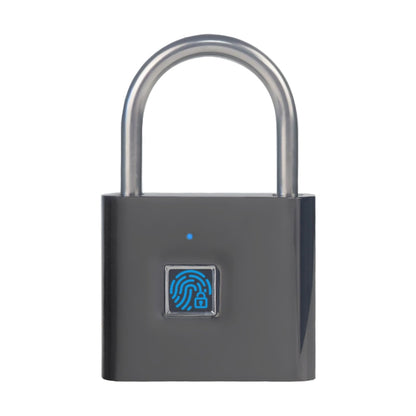 KENRONE Keyless Portable USB Charging Fingerprint Lock,Smart Padlock Quick Unlock Waterproof and Rustproof,Smart Lock for Warehouses, Gym, Schools, Homes, Office Cabinets (Black)